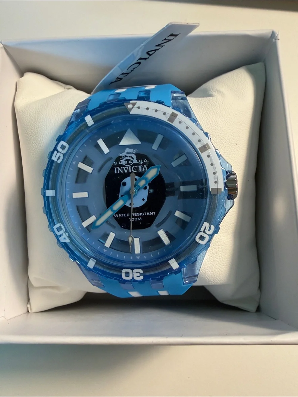 Invicta Men's Blue Transparent Dive Watch